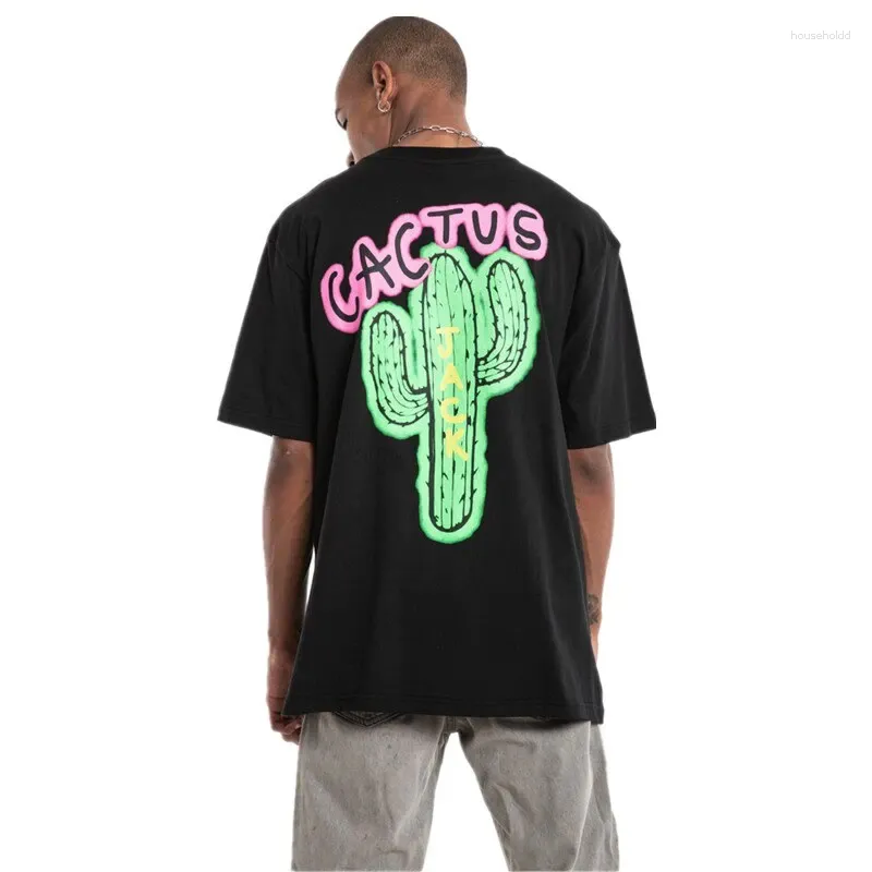 T-shirts pour hommes Mode Marque de luxe T-shirts CACTUS JACK Imprimer Hommes Femmes Lâche T-shirt en coton à manches courtes T-shirt surdimensionné