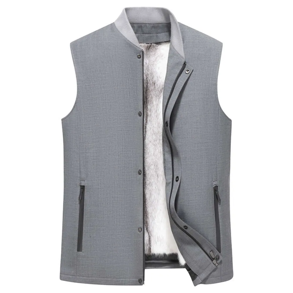 23012 Winter Designer Mens Cross Sable Vest Vest Detachable Inner Tank Fur Coat P2700 XG5W