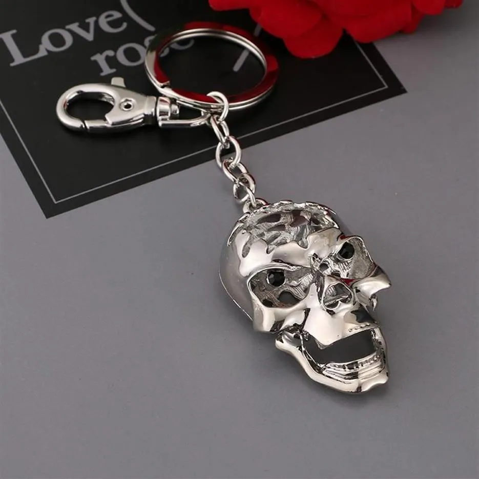 Keychains Fashion Of The Crystal Skull Keychain Pendant Key Ring Seat Bag Charm Nightmare Ysk078 Men And Women281K