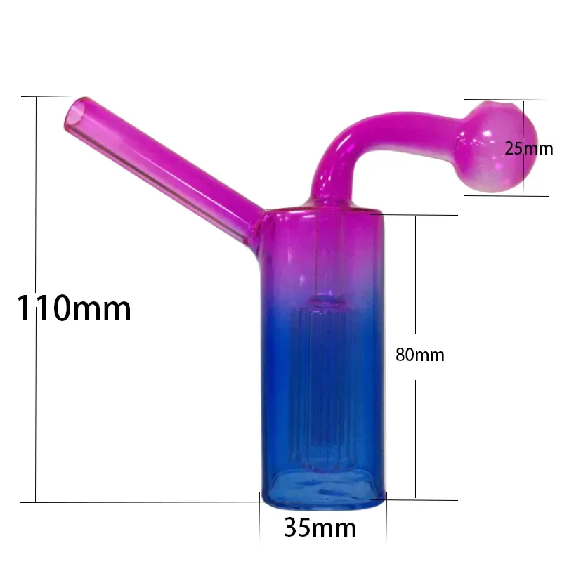 Bubbler Oil Burner Mini Glass Bongs Percolator Diffuser Water Pipes Hookah Bong Bubblers Recycle Filter Portable Smoking Dab Rigs Device