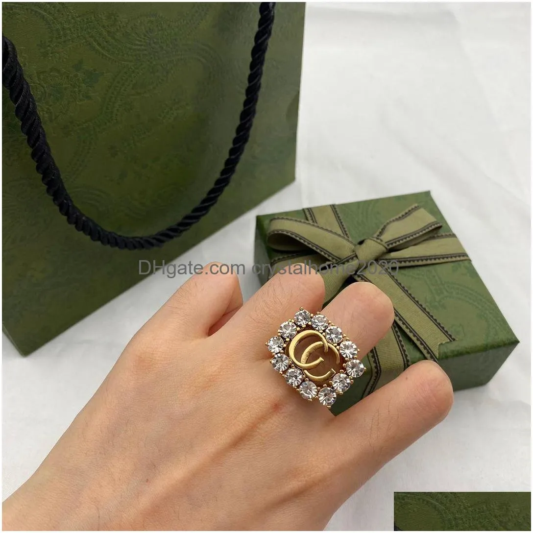 Band Rings Designer Ring Water Diamond Jewelry Gemstone Gift Drop Delivery Jewelry Ring Dhkzv