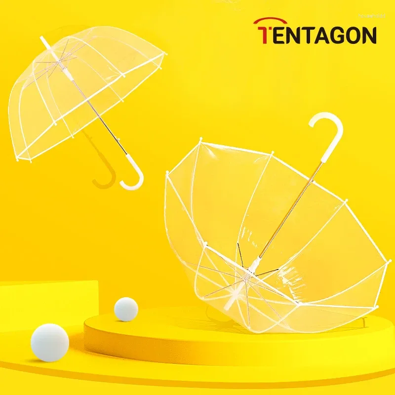 Umbrellas Children Transparent Umbrella Fashion Large Dome Windproof Kids Lightweight Clear Bubble Princess For Boy&girl