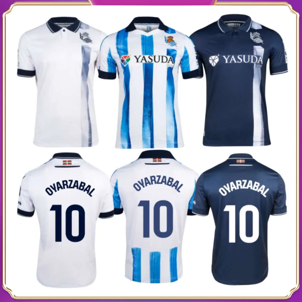 2023 Real Sociedad Soccer Jerseys 23 24 TAKE KUBO OYARZABAL SADIQ ANDRE SILVA ZUBIMENDI home away third royal society Men and kids football shirt