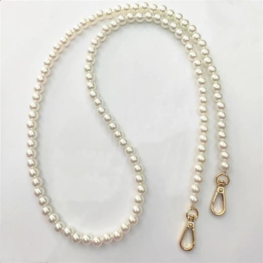 Sangle en perles de marque pour sacs à main, accessoires de sac à main, poignées de ceinture, jolie chaîne de perles, fourre-tout, pièces pour femmes, fermoir en or, 277F