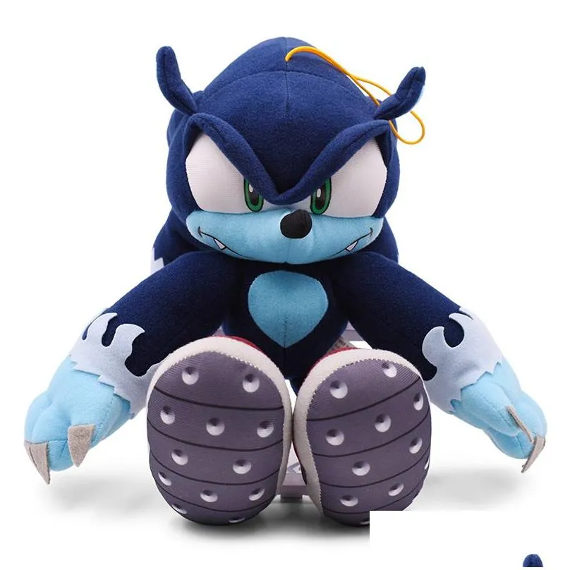 Fyllda plyschdjur Cartoon Sonic P Toy Yellow Blue Washog Pies Doll Soft Hedgehog Peluche Gift for Kids Girl Boys Premium Drop Del Otz38