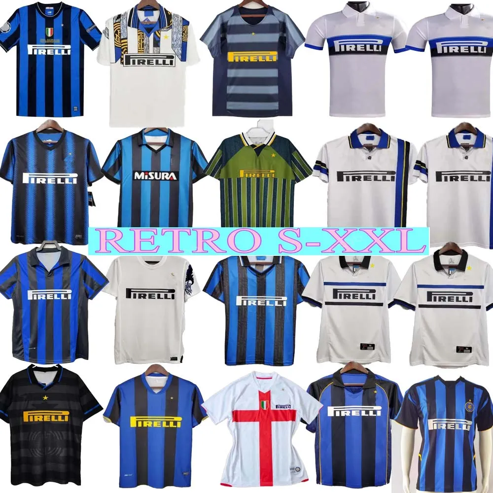 2007 2008 2009 2010 Eto O Retro 축구 유니폼 Figo Milan Ibrahimovic Sneijder Milito Classic Shirt J.zanetti adriano eto o Balotelli Inter Football Shirt Man Uniform