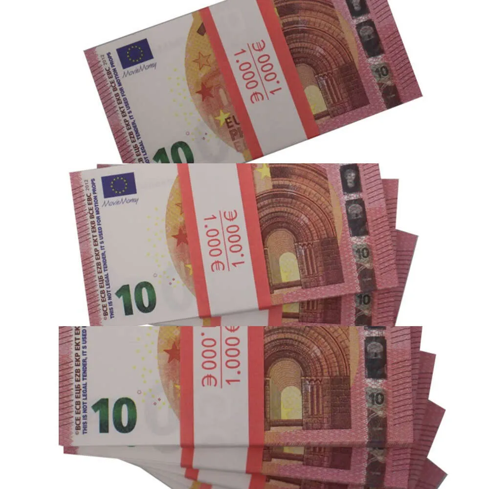 Película Dinero 10 euros moneda de juguete copia de fiesta dinero falso regalo para niños billete de 50 dólares247kIRBWNT26