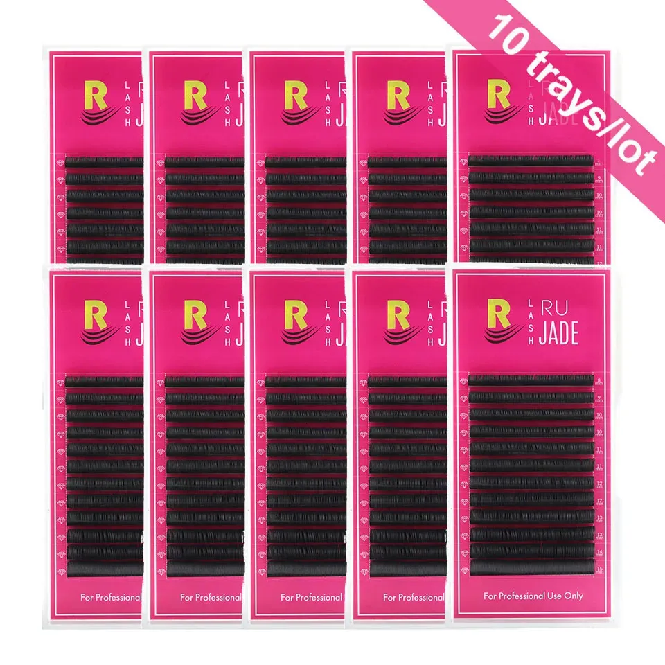 10 brickor/Lot False Mink Eyelash Extension Individion Silk Eyelash Lashes Maquiagem Cilios For Professionals Makeup Volume Lashes 240201