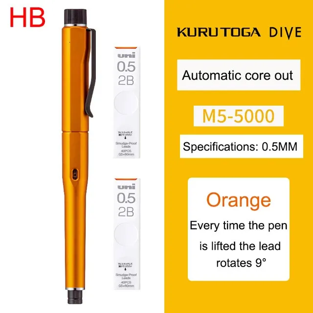 Mechanical Pencil 0.5mm Advanced Drawing Self Revolving Core Japan
