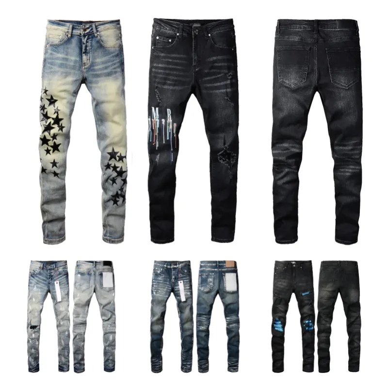 paarse jeans Denim broek Heren paarse jeans Designer Jean herenbroek High-end kwaliteit Recht ontwerp Retro Streetwear Casual joggingbroek Joggers broek 999