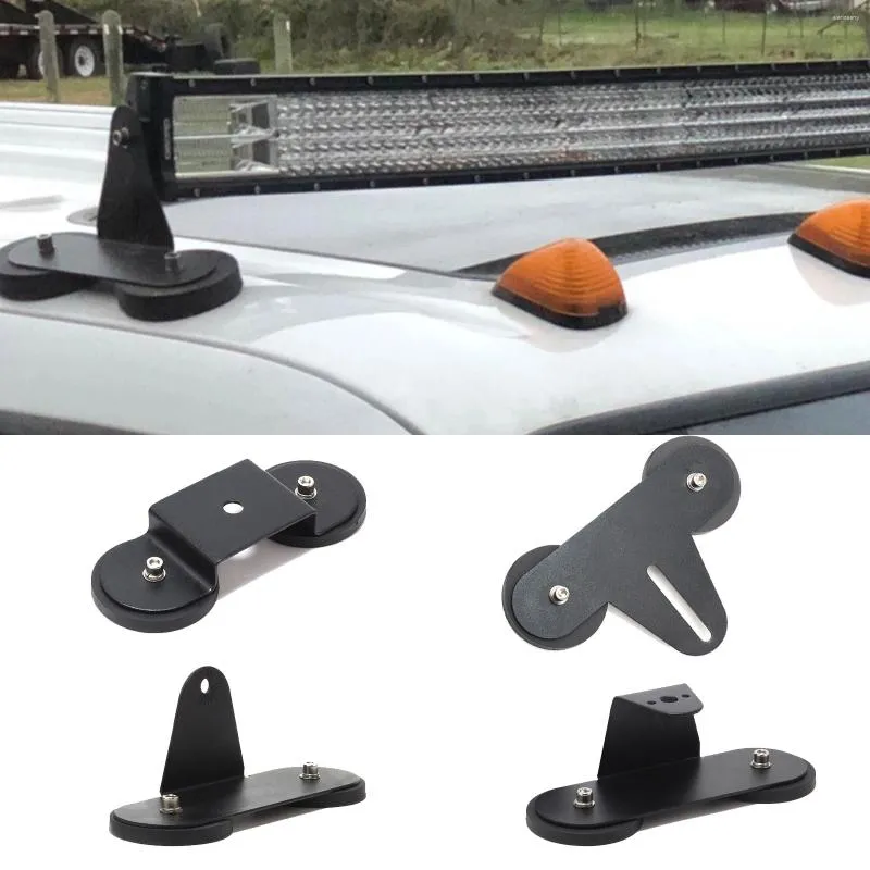 Sistema de iluminação 2 pcs teto do carro conduziu a barra de luz forte suporte magnético base de montagem para caminhões off-road utv atv lado por