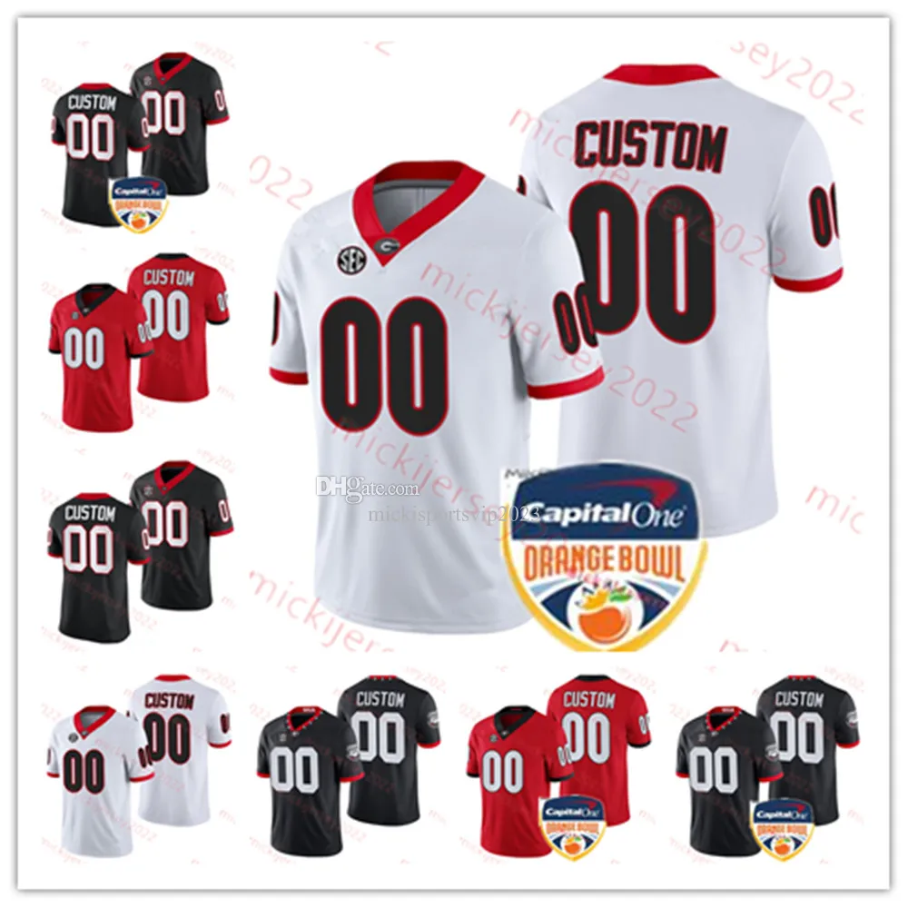 Brock Vandagriff Brock Bowers Carson Beck 2024 Orange Bowl Georgia Football Jersey Costurado 2 Kendall Milton 4 Oscar Delp RaRa Thomas Dominic Lovett Georgia Jerseys