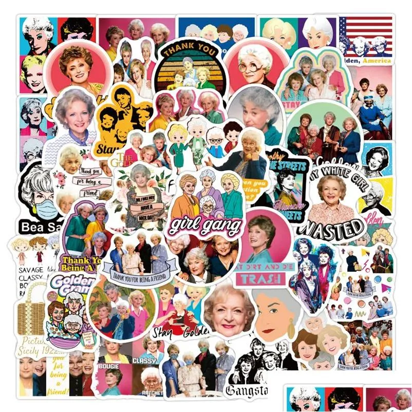 Car Stickers 50Pcs Tv Show The Golden Girls Grams Iti Kids Toy Skateboard Motorcycle Bicycle Sticker Decals Wholesale Drop Delivery Dhchg