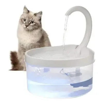 Кормушки 2л Фонтанчик для кошек со светодиодной подсветкой синего света Автоматический диспенсер для воды с питанием от USB Кормушка для кошек Фильтр для питья для кошек Питьевой фонтанчик CN