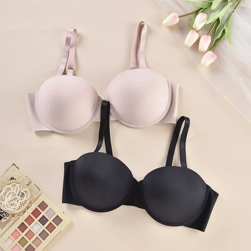 Sutiãs para mulheres sem costura sem fio bralette push up sutiã de cor sólida lingerie conforto feminino roupa interior íntima plus size