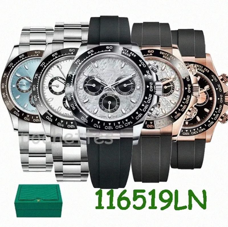 اليوم TONA 116500 WATKES عالية الجودة MANS WATTER DESIGNER 40MM حركة أوتوماتيكية مقاومة للماء مع الأخضر bo y2zx#