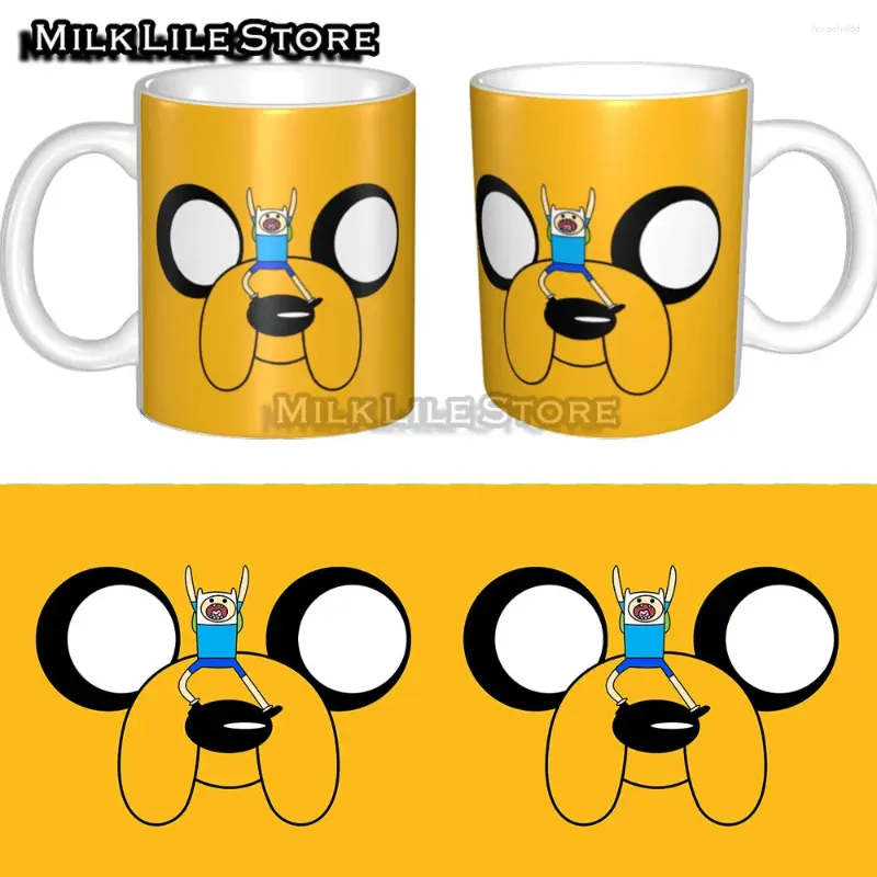 Tazze Cartoon Adventure Time Jake The Tazze da caffè in ceramica Tazza da tè al latte Abbraccio Costume Finn Nerd Fantastica principessa