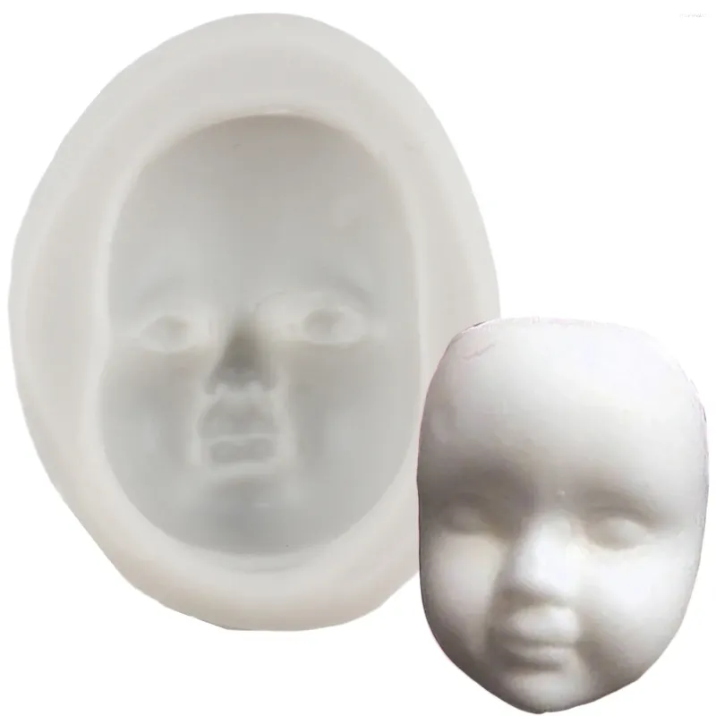 Stampi da forno Fai da te Baby Face Stampo in silicone Stampi per torta fondente Strumenti di decorazione Maschera Cioccolato Gumpaste Stampo Caramelle Resina di argilla polimerica