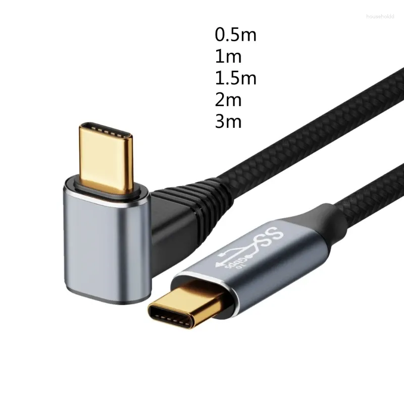 Type C To Type-C USB Cable 90 Degree 10G Fast Charging Cord Right Angled