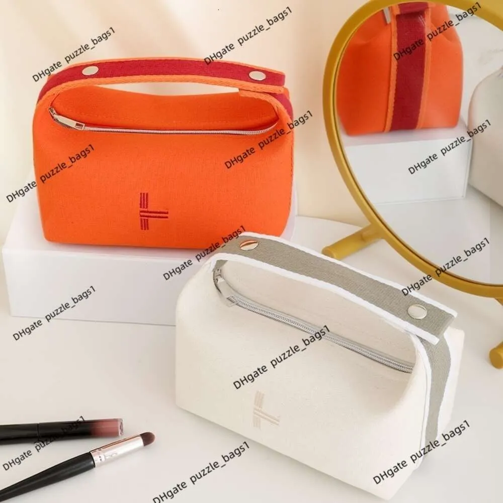 Bolsa de maquiagem de luxo feminina designer bolsa lancheira saco de viagem lavagem lona portátil maquiagem bolsas de armazenamento de cosméticos femininos