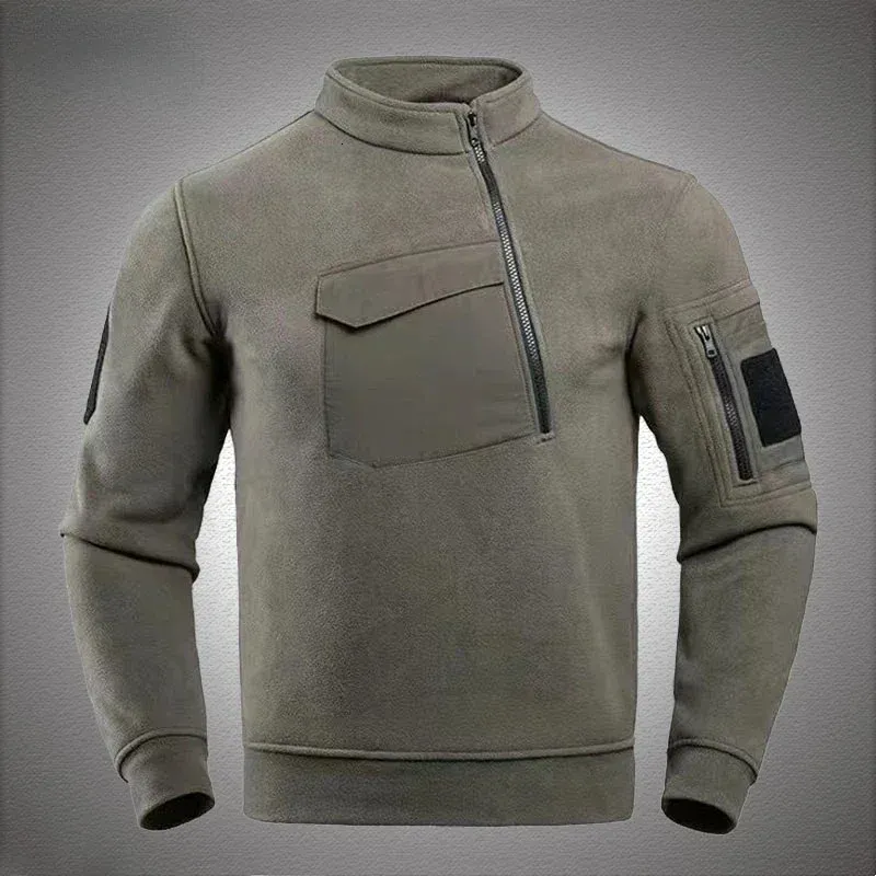 Mens Winter Tactical Fleece Hoodies Militära huvor Toppar Kvalitet Djockad varm vindtät utomhusvandring Causal Sweatshirts Male 240122