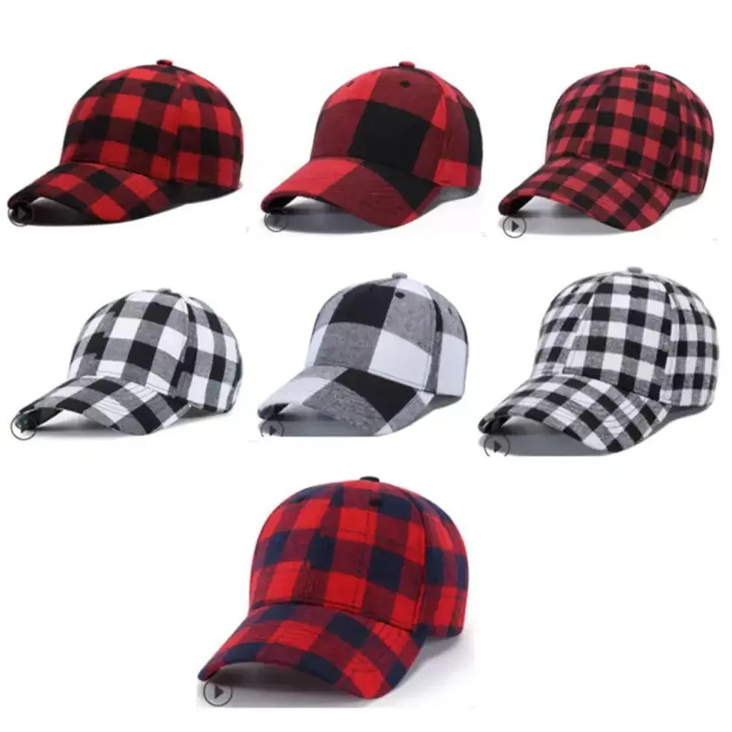 Chapeaux de fête Corée Style Plaid Coton Casquettes De Baseball Queue De Cheval Chapeau De Boule Femmes Hommes Casquette À Visière En Plein Air Snapback Réglable Hip-Hop Visière Chapeau Dhnhb