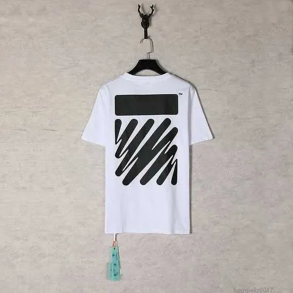 Mens T-shirts off White 23SS Ny Graffiti High Street Fashion Märke Löst kort ärm T-shirt Vikt Tyg 1 J7F4