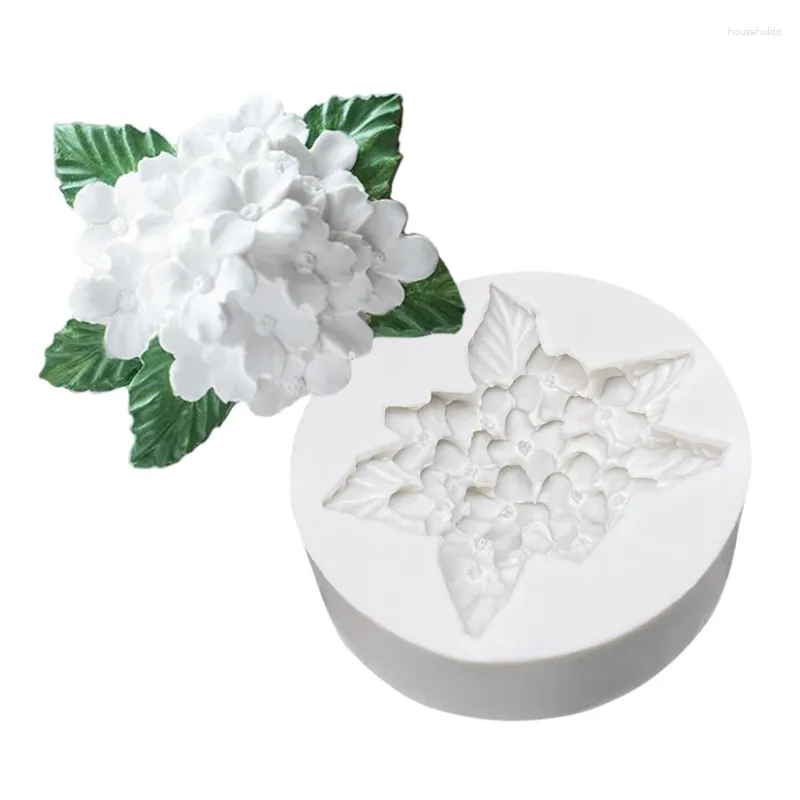 Bakvormen Bloem Hortensia Siliconen Cakevorm Sugarcraft Fondant Decoreren Gereedschappen Chocolade Gumpaste Cupcake