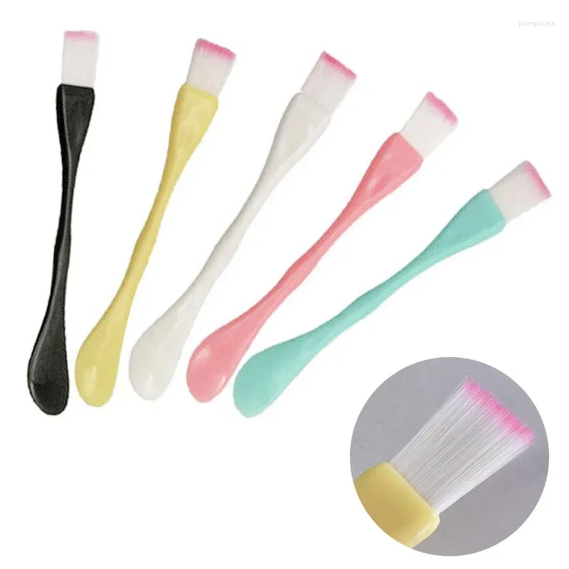 Pinceaux de maquillage doux pour le visage, brosse pour masque facial, cuillère à Double tête, poudre à Double usage, fard à joues, soins de la peau, mélangeur, outil applicateur de fond de teint