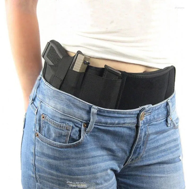 Sacs de taille Fonction tactique Étui au pistolet unisexe abdomen large ceinture militaire portable caché pour équipement de chasse extérieur