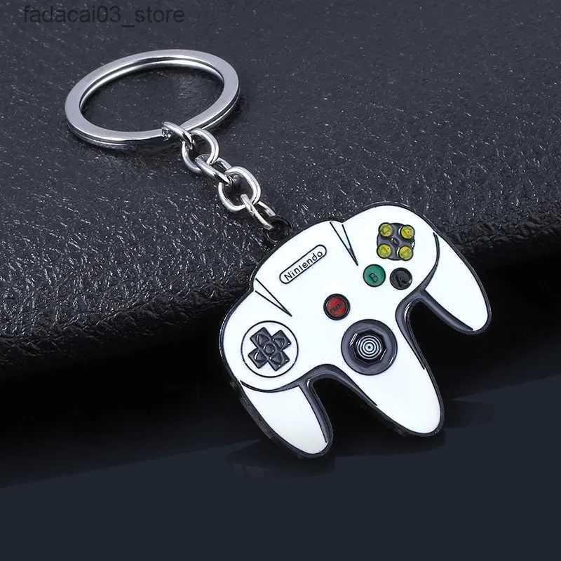 Sleutelhangers Lanyards Game Machine Controller Handvat Sleutelhanger Mannen Auto Sleutelhanger Creatieve Joystick Model Sleutelhanger voor Vriendje Sieraden Q240201