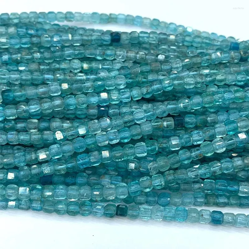 Luźne kamienie szlachetne Naturalne niebieskie fluorapatytowe apatytowe kostki kostki fasetalowane 07249