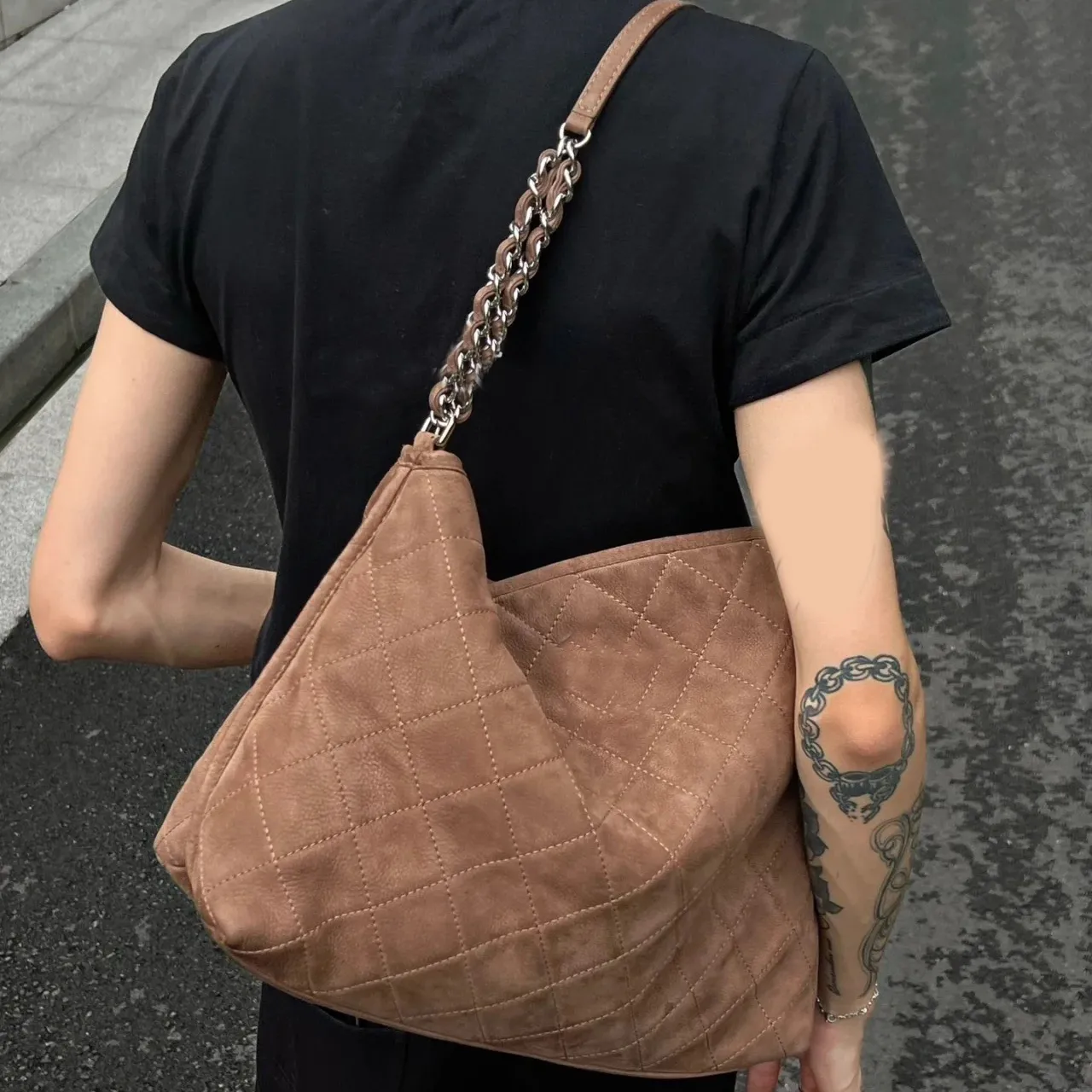 호보 체인 가방 디자이너 브랜드 Chamois bag totes 고급 패션 어깨 핸드백 고품질 편지 지갑 가방 지갑 지갑 금속 가짜 스웨이드