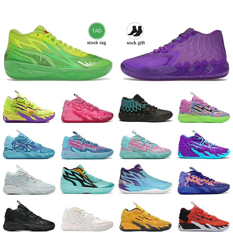 Designer lamelo ball chaussures chaussures de basket-ball femmes hommes MB 02 03 Rick et Morty Queen City Fade Galaxy Nouvel An lunaire Jade Platfrom Sports Baskets Baskets Grande Taille 46