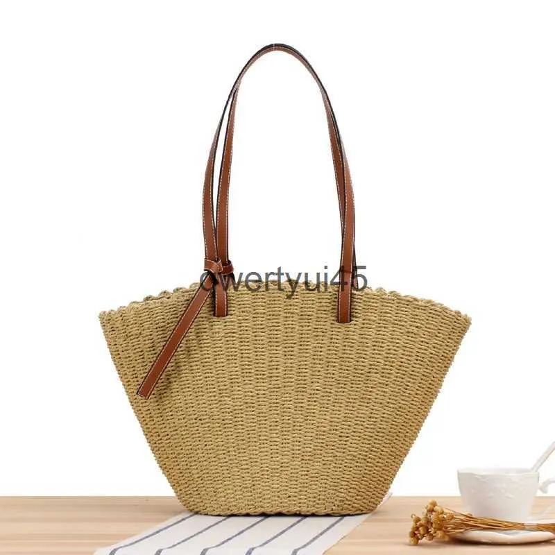 Umhängetaschen Fasion Strohkorb Soulder Tasche Designer Seil gewebt Damen andbags andmade Summer Beac Große Tote Bali Big Bcuket Geldbörse 2023H2421