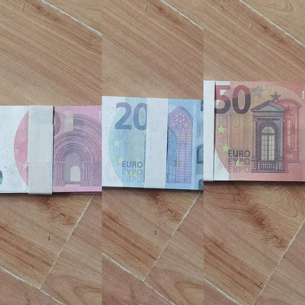 Gry nowatorskie 100pcs Ustaw zabawne banknoty euro 10 20 50 100 Banknot Bills Xmas Year Party Gifts 2304062TYA