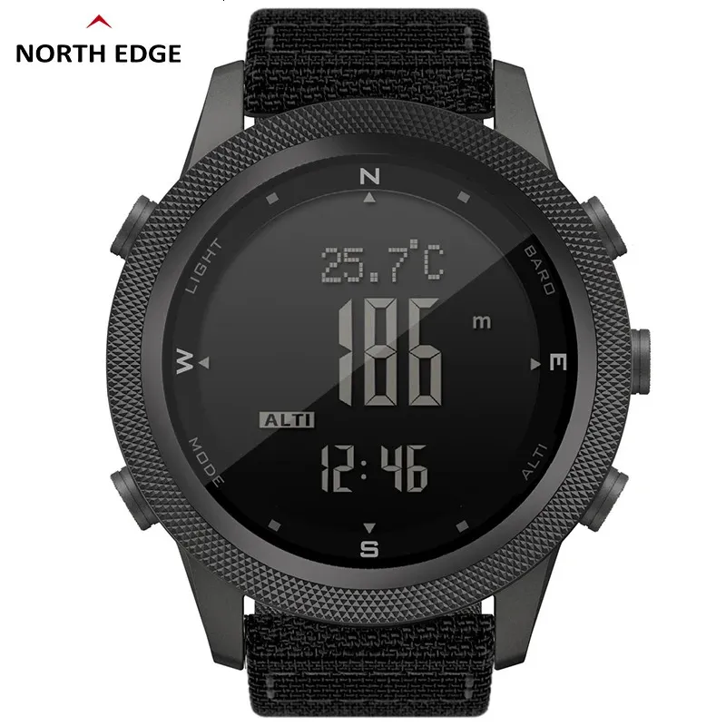 NORTH EDGE APACHE-46 hommes montre numérique Sports de plein air course natation montres de Sport en plein air altimètre baromètre boussole WR50M 240129