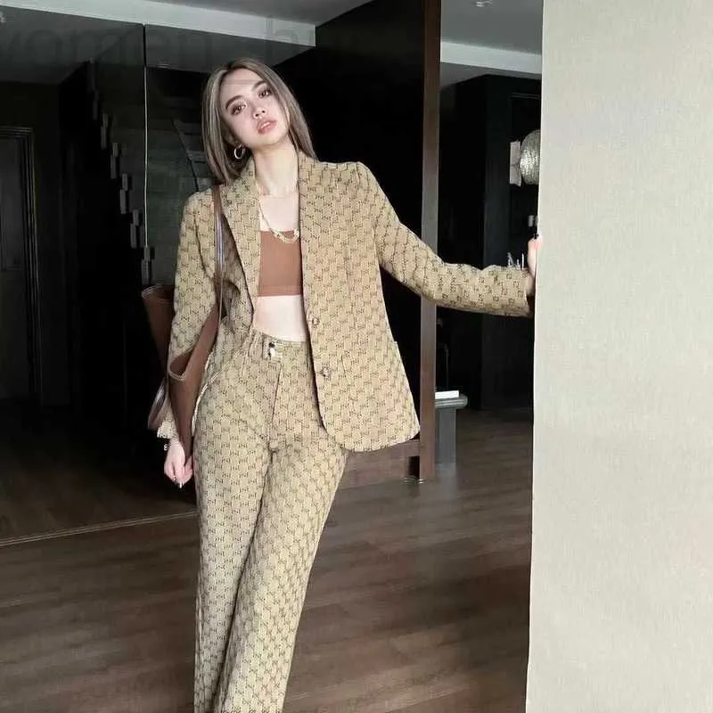 Women's Suits & Blazers Designer Women Clothes Jacket Blazer Woman Double Letters G Spring New Released Tops Pants NYM8