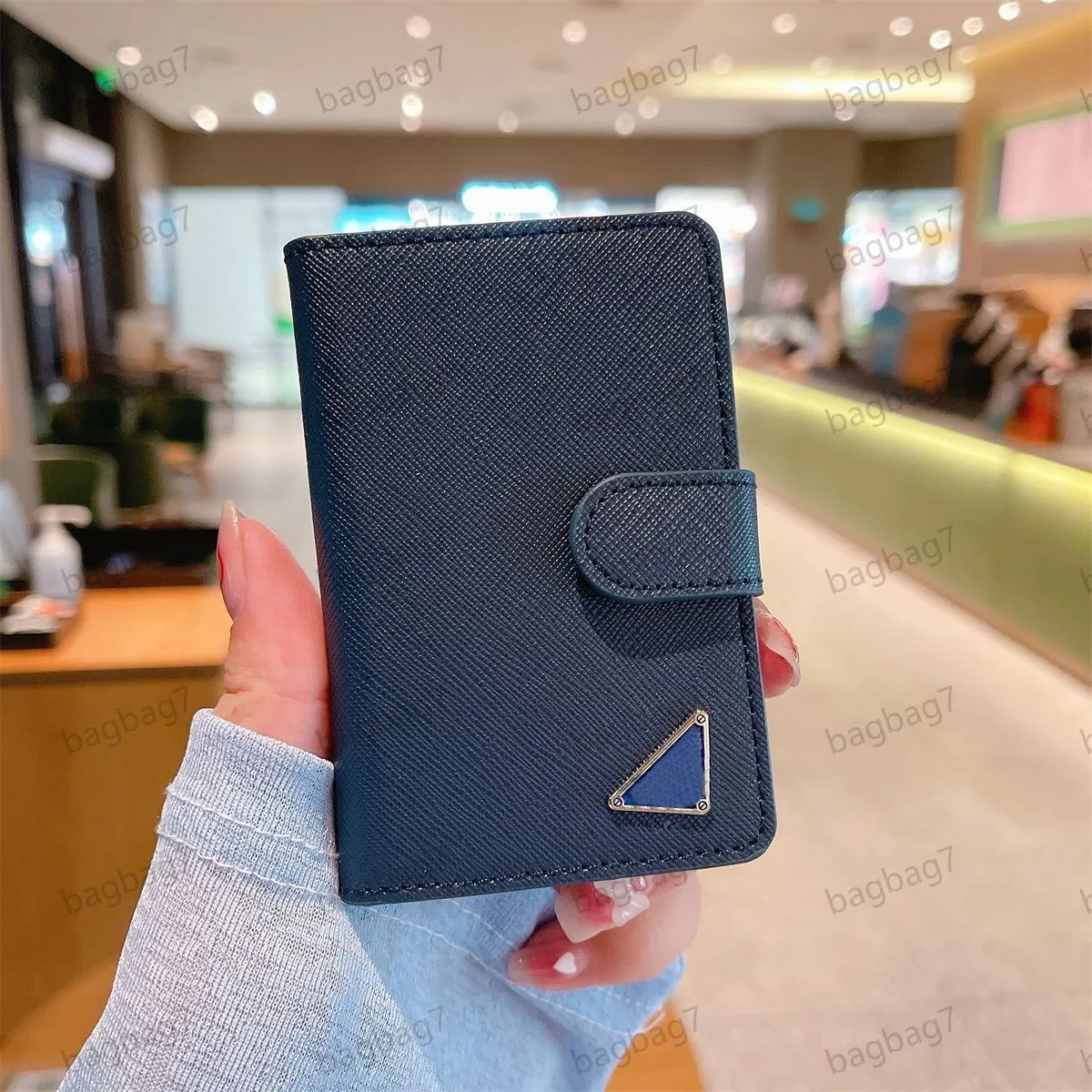 Högkvalitativ plånbokväska Designer Wallet Women Luxury Flap Coin Purses Cardholder Mens Black Pink Wallet Card Case Key Pouch Keychain Passport Holder Leather