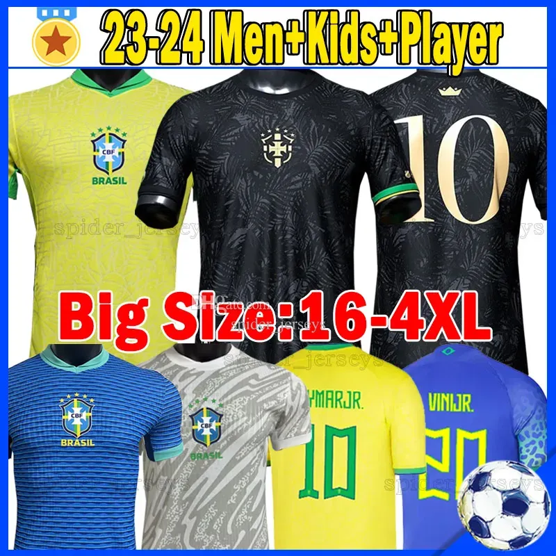 XXXL 4XL 2023 Brésil Richarlison Soccer Jerseys G.JESUS camiseta 23 24 25 MARTA Debinha COUTINHO FIRMINO Fans Player version Brasil Jersey kits enfants maillots de football