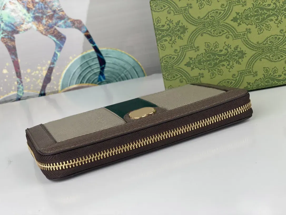 Wysokiej jakości projektant portfela luksus ophidia cion torebki męskie karty kredytowe Karta kredytowa moda marmont podwójne litery długie torby sprzęgła Portfel Digram zamek błyskawiczny
