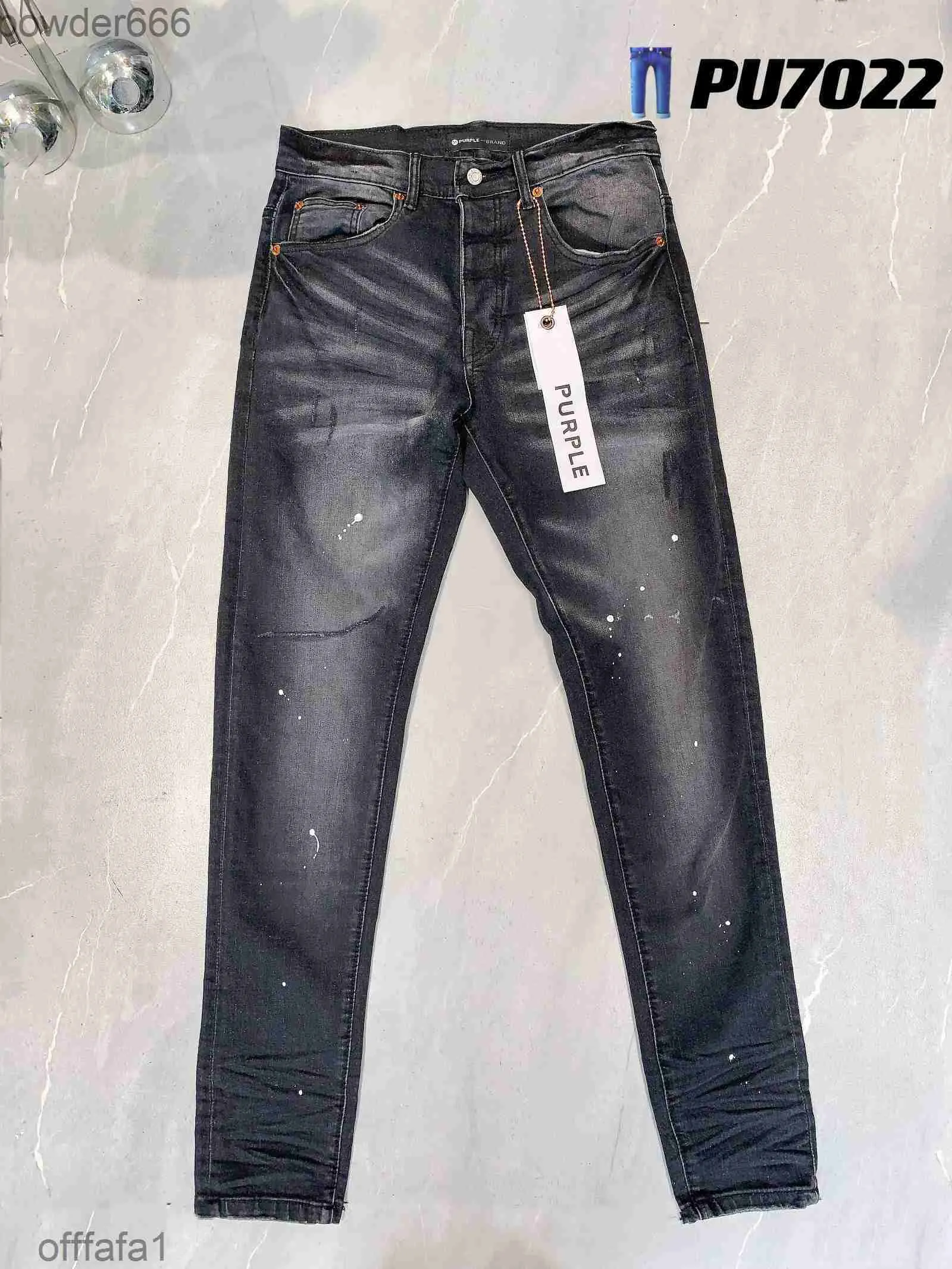 Jeans masculinos roxo mens magro designer rasgado bicicleta magro calças retas dobra moda tendência marca retro hip hop high street 35 ntgpw9xy