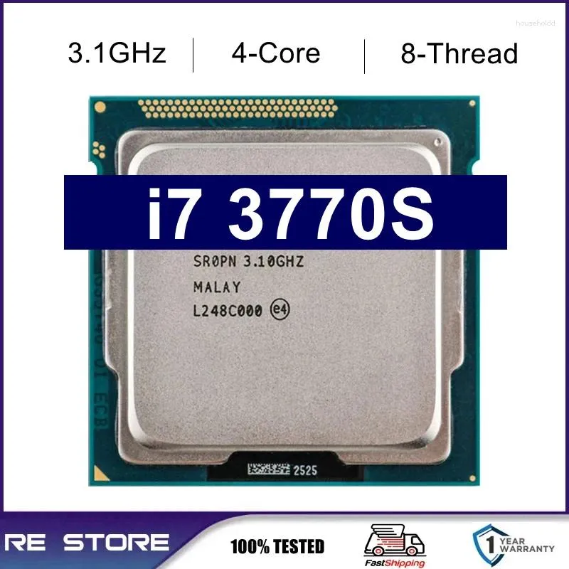 Motherboards Used Core I7 3770S 3.1GHz Quad-Core 8M LGA 1155 SR0PN CPU Desktop Processor