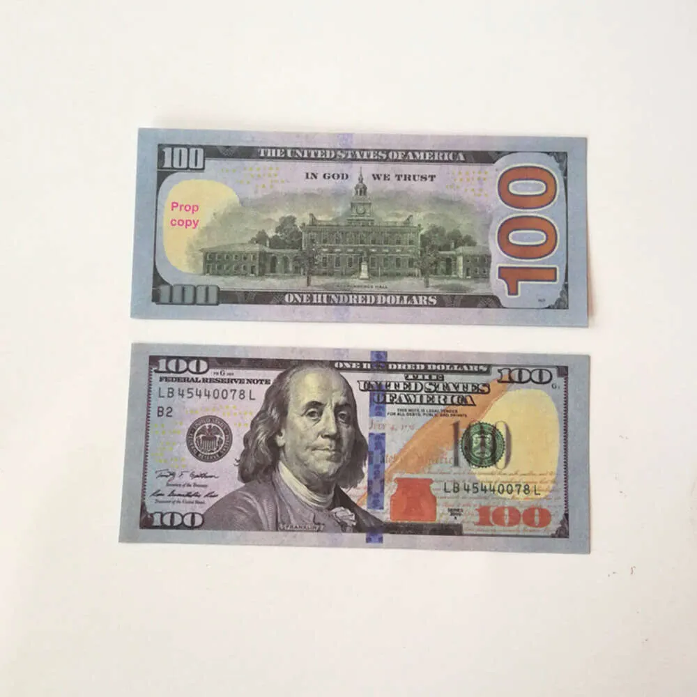 50% Size Movie prop banknote Copy Printed Money Party Supplies USD Uk Pounds GBP British 10 20 50 commemorative toy For Christmas Gifts Fun 12QLVY