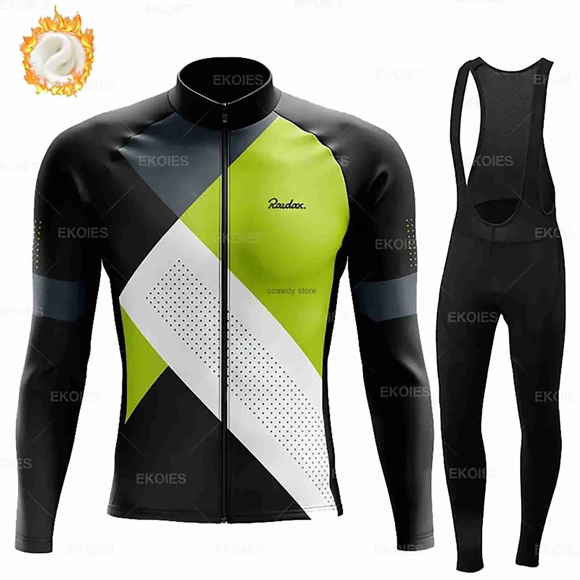 Survêtements pour hommes 2023 NewWinter Fece Cyclisme Jersey Set Mountian Bike Vêtements Ropa Ciclismo Racing Vêtements Homme Hiver SeH2421