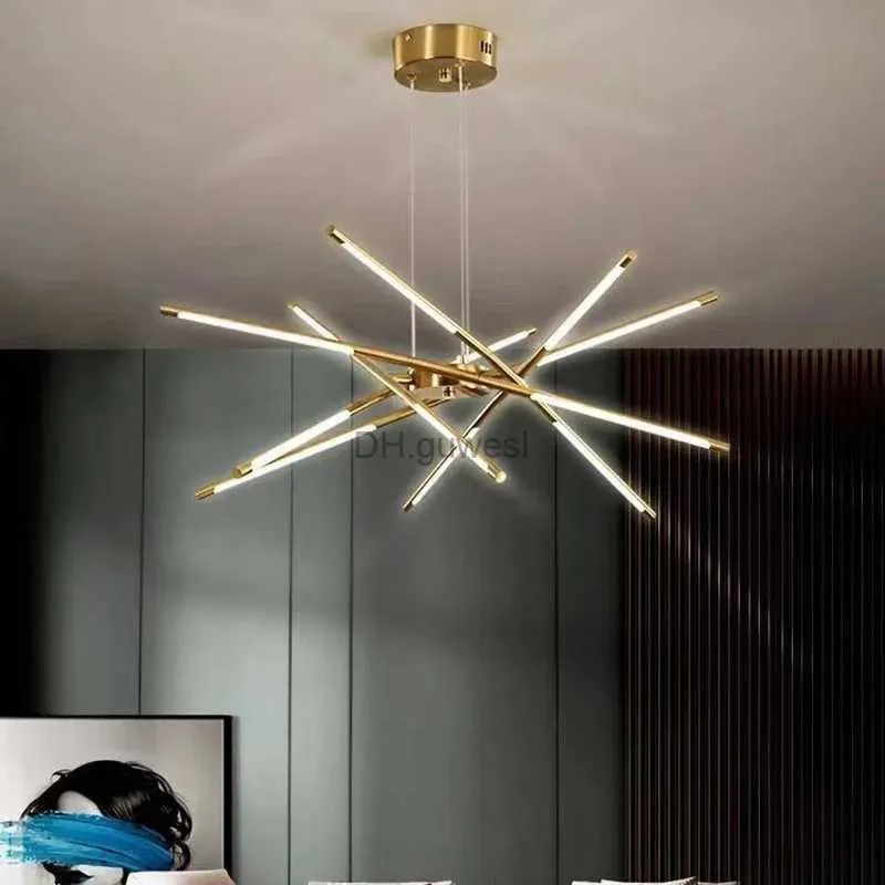 Hanglampen Creatieve Lijn Hanglampen voor Plafond Moderne Eenvoudige Woonkamer Hanglampen Gepersonaliseerde Mode Kroonluchter Loft Kamer Decor YQ240201