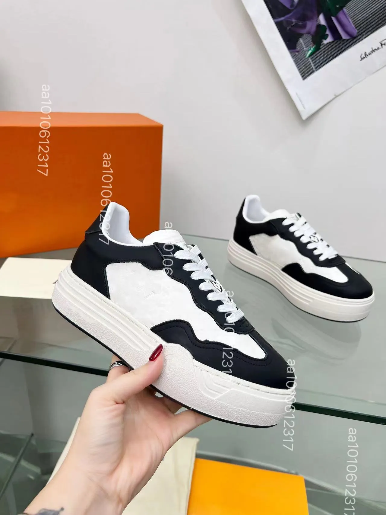 2024 new sneakers shoes TIME OUT 1 Women 1 Genuine leather woman casual shoe Size 35-41 model hyMNB0004 wMi size34-41