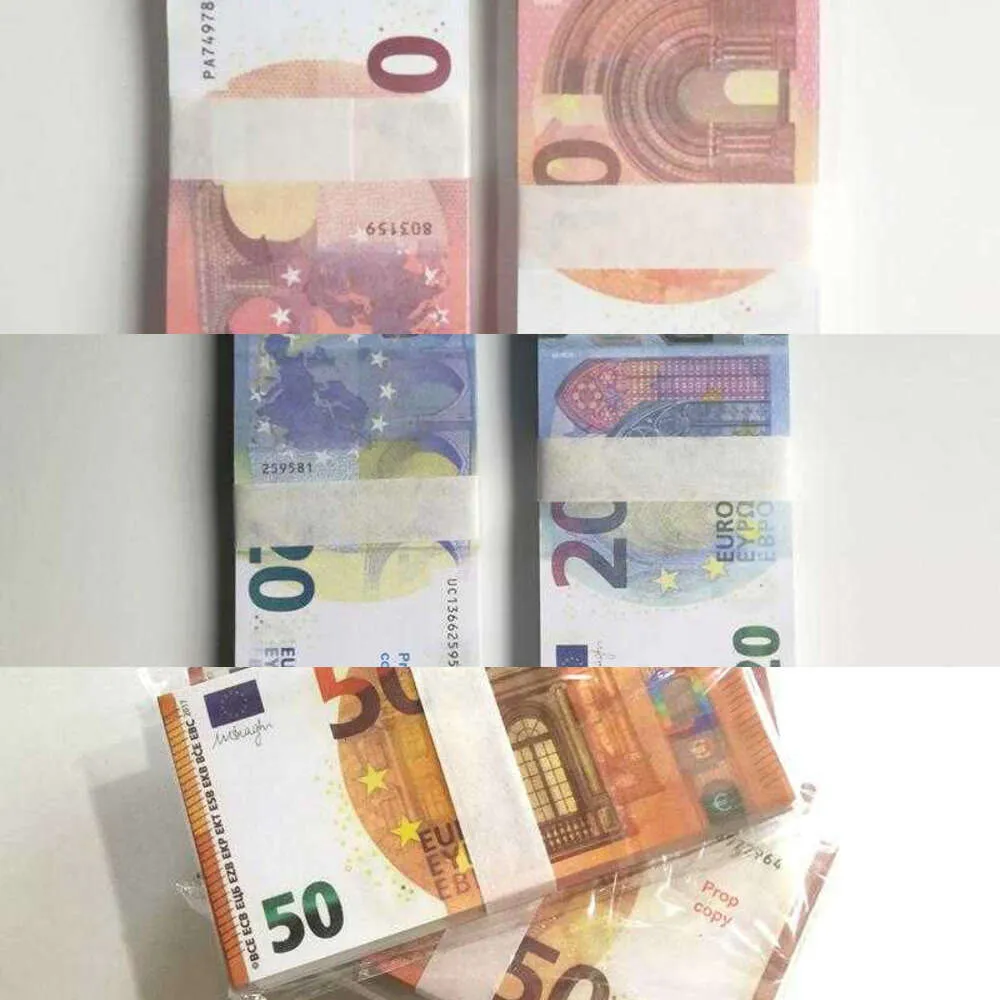 Kopieergeld Prop Euro Dollar 10 20 50 100 200 500 Feestartikelen Nep Filmgeld Knuppels Speelcollectie Geschenken Woondecoratie Spel Token Faux Billet hoge kwaliteitBHG4