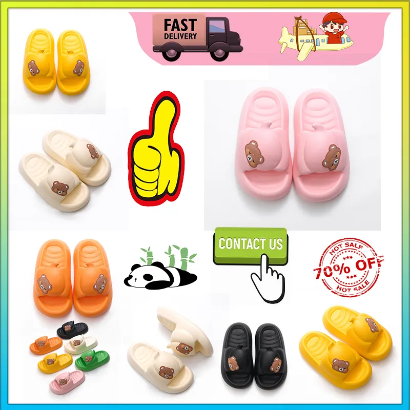 Designer platform New Little Bear Slipper Slippers womans mens wear Light weight breathable super soft Summer heel outdoors beach Shoes