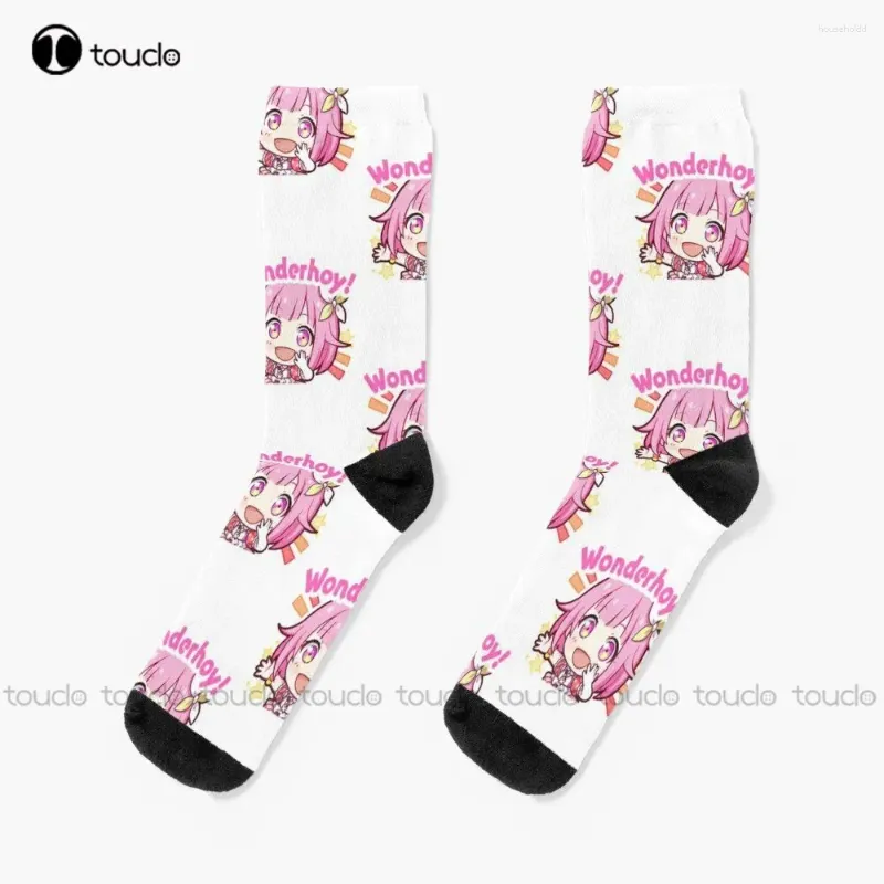 Women Socks Project Sekai Anime Otori Wonderhoy Stamp Fun For Men Personlig anpassad unisex vuxen tonåring ungdom roligt
